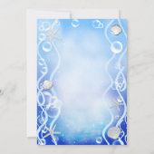 マジカルアンダーザシーブルーフェードビーチ結婚式 招待状 (裏面)