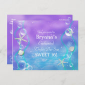 マジカルアンダーザシー誕生日はがき招待状 インビテーションポストカード (正面/裏面)