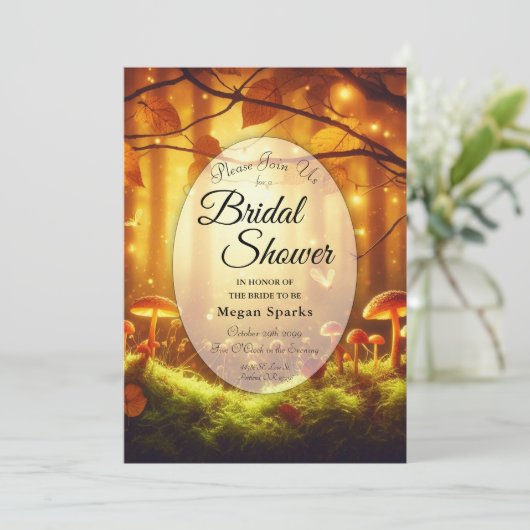 マジカルアンバーフォレストフェアヤテールブライダルシャワー 招待状 (スタンド正面)