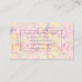 マジカルイエローローズピンクフローラデザイン 名刺 (裏面)