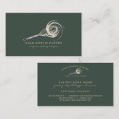 マジカルウィスクベーカリーきらきら光るパティシシェフセージグリーン 名刺 (正面/裏面)
