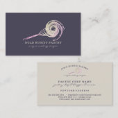 マジカルウィスクベーカリーの素朴なパティシエ 紫 名刺 (正面/裏面)