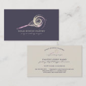 マジカルウィスクベーカリーラスティックパティシシェフパープル 名刺 (正面/裏面)