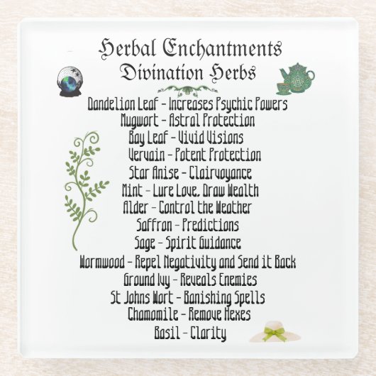 マジカルウィッチクラフトハバルスピリチュアル 異教の ガラスコースター (正面)