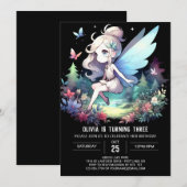マジカルウィムシーフェアリー誕生日 招待状 (正面/裏面)