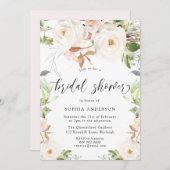 マジカルウィンター春フローラエレガントブライダルシャワー 招待状 (正面/裏面)