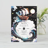 マジカルウォーターカラーマテイパイレーツ誕生日 招待状 (スタンド正面)