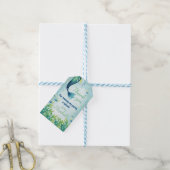 マジカルウォーターカラーマーメイド誕生日メッセージカード ギフトタグ (より糸付き)