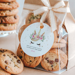 マジカルウォーターカラーユニコーン顔誕生日 フェイバータグ