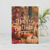 マジカルウッドランドウィッシュオータム秋ハッピーバースデー カード (スタンド正面)