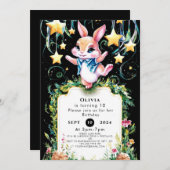 マジカルウッドランドバニー誕生日 招待状 (正面/裏面)