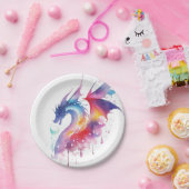 マジカルエンチャントドラゴン誕生日 ペーパープレート (パーティー)