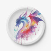 マジカルエンチャントドラゴン誕生日 ペーパープレート (正面)