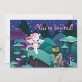 マジカルエンチャントユニコーン誕生日招待状 招待状 (正面)