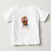 マジカルオウムの似顔絵 1歳の誕生日 ベビーTシャツ (正面)