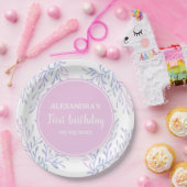 マジカルオーシャン 誕生日のお姫様 1歳の誕生日 ペーパープレート (パーティー)