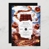 マジカルカスタムチョコ誕生日 招待状 (正面/裏面)