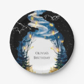 マジカルカスタム誕生日ウッドランド ペーパープレート (正面)
