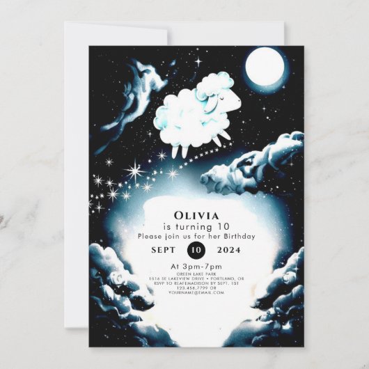 マジカルカスタム誕生日 招待状 (正面)