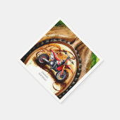 マジカルカラフルバイク誕生日 スタンダードカクテルナプキン (角)