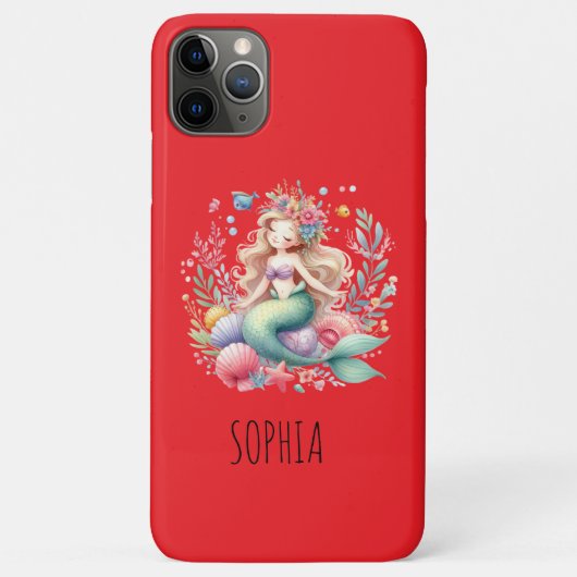マジカルカラフルマーメイドネームバースデーギフト Case-Mate iPhoneケース (裏面)