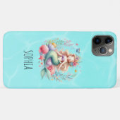 マジカルカラフルマーメイド名前バースデーギフト Case-Mate iPhoneケース (裏面(横))