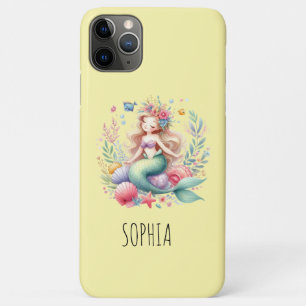 マジカルカラフルマーメイド名前バースデーギフト iPhone 11 PRO MAXケース