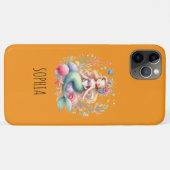 マジカルカラフルマーメイド名前バースデーギフト Case-Mate iPhoneケース (裏面(横))