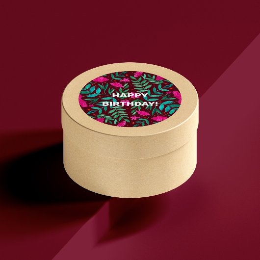 マジカルガーデンハッピーバースデーラウンドステッカー ラウンドシール