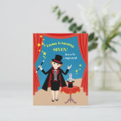 マジカルガールショー誕生日パーティー インビテーションポストカード (スタンド正面)