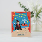 マジカルガールショー誕生日パーティー インビテーションポストカード (スタンド正面)