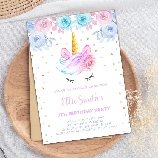 マジカルガールパーティーカード 招待状