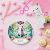 マジカルキッズオッター誕生日 ペーパープレート (パーティー)