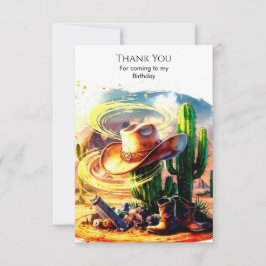 マジカルキッズカウボーイ誕生日 サンキューカード