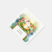 マジカルキッズカエル誕生日 スタンダードカクテルナプキン (角)