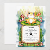 マジカルキッズカエル誕生日 招待状 (正面/裏面)