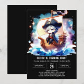 マジカルキッズパイレーツ誕生日 招待状 (正面/裏面)