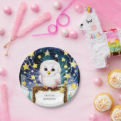 マジカルキッズフクロウ誕生日 ペーパープレート (パーティー)