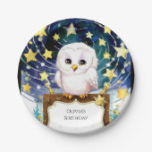 マジカルキッズフクロウ誕生日 ペーパープレート (正面)