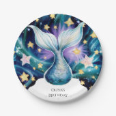 マジカルキッズマーメイド誕生日 ペーパープレート (正面)