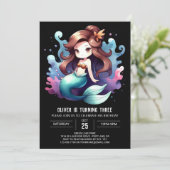 マジカルキッズマーメイド誕生日 招待状 (スタンド正面)