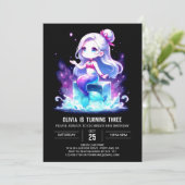 マジカルキッズマーメイド誕生日 招待状 (スタンド正面)