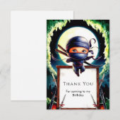 マジカルキッズ忍者バースデー サンキューカード (正面/裏面)