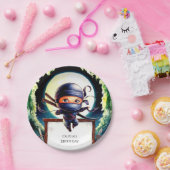 マジカルキッズ忍者誕生日 ペーパープレート (パーティー)