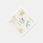 マジカルキャッスルキュートドラゴンズ子供の誕生日 スタンダードカクテルナプキン (角)