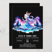 マジカルキャッスルプリンセス誕生日 招待状 (正面/裏面)