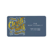 マジカルクリスマスタイポグラフィスクエア金ゴールドID441 ラベル (正面)