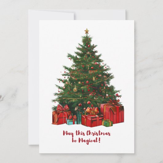 マジカルクリスマスツリーホリデーカード シーズンカード (正面)