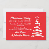 マジカルクリスマスツリーホリデーパーティー招待状 招待状 (正面)