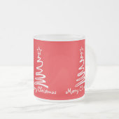 マジカルクリスマスツリーホリデーフロストガラスコーヒー フロストグラスマグカップ (正面右)